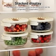 thumbnail image 4 of Cesta de drenaje multifuncional para frutas y verduras con asa, contenedor de almacenamiento cubierto para cocina, refrigerador, picnic, camping, preservación de la frescura., 4 of 7