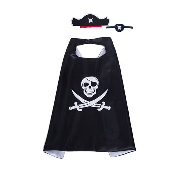 Pirate Costume Set Creative Dress up Set Pirate Cloak with Hat & Eye Patch