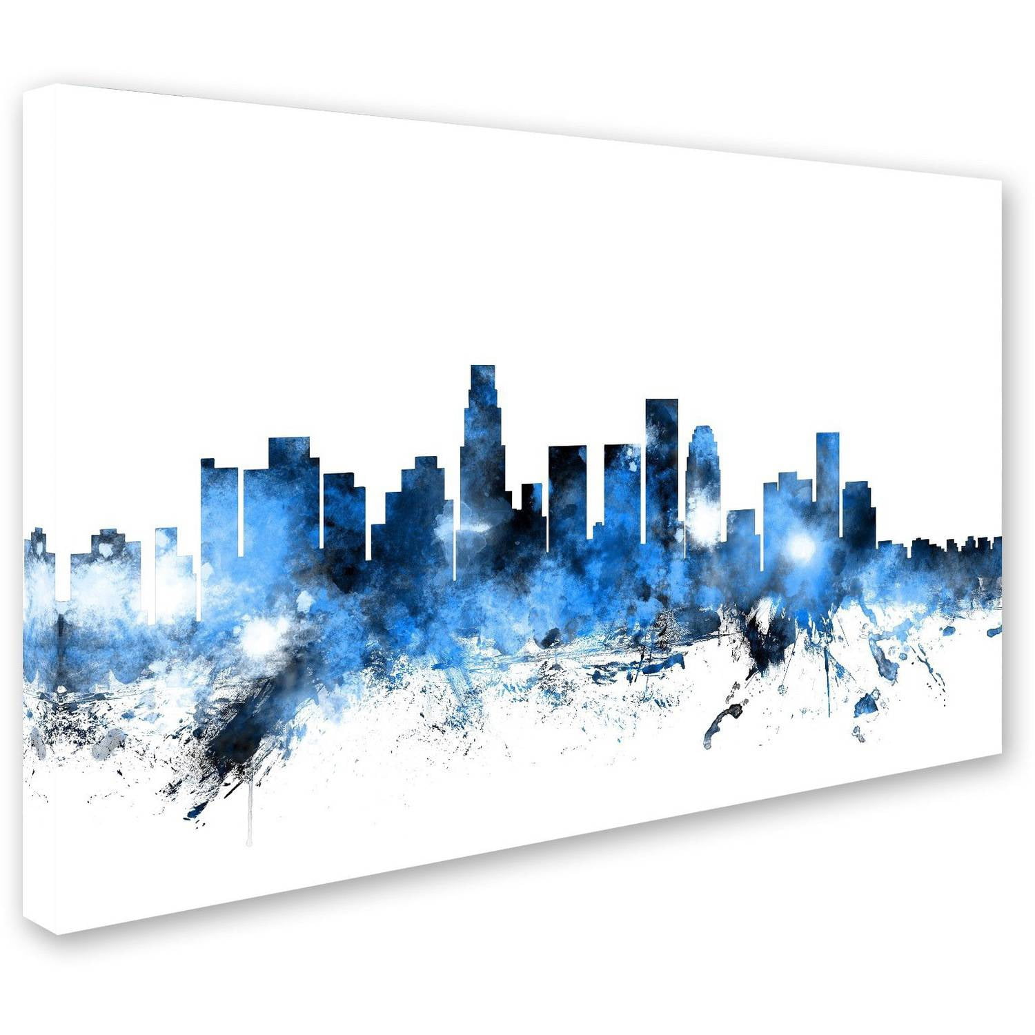 "Los Angeles California Skyline II" Canvas Art by Michael Tompsett