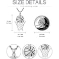 thumbnail image 5 of Dorunmo Basketball Necklace for Men Hip Hop Basketball Hoop Pendant 925 Sterling Silver Sport Jewelry Gifts for Athletes, 5 of 6