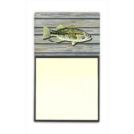 Carolines Treasures 8493SN Fish Bass Small Mouth Refiillable Sticky Note Holder or Postit Note Dispenser, 3 x 3