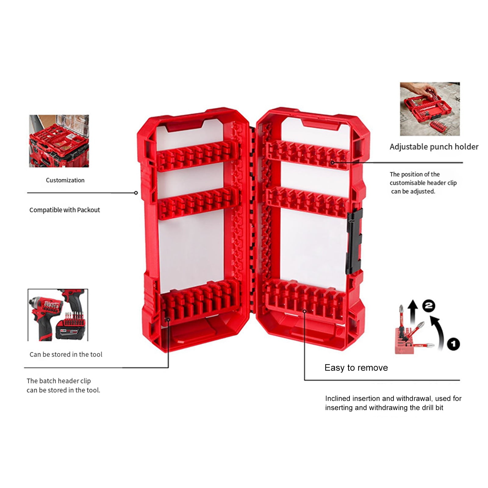 Professional Lightweight Bit Storage Case for Drill Bits Models