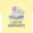 thumbnail image 4 of Inktastic I Love My Godparents Cute Elephants in Night Sky Boys or Girls Baby Bodysuit, 4 of 5