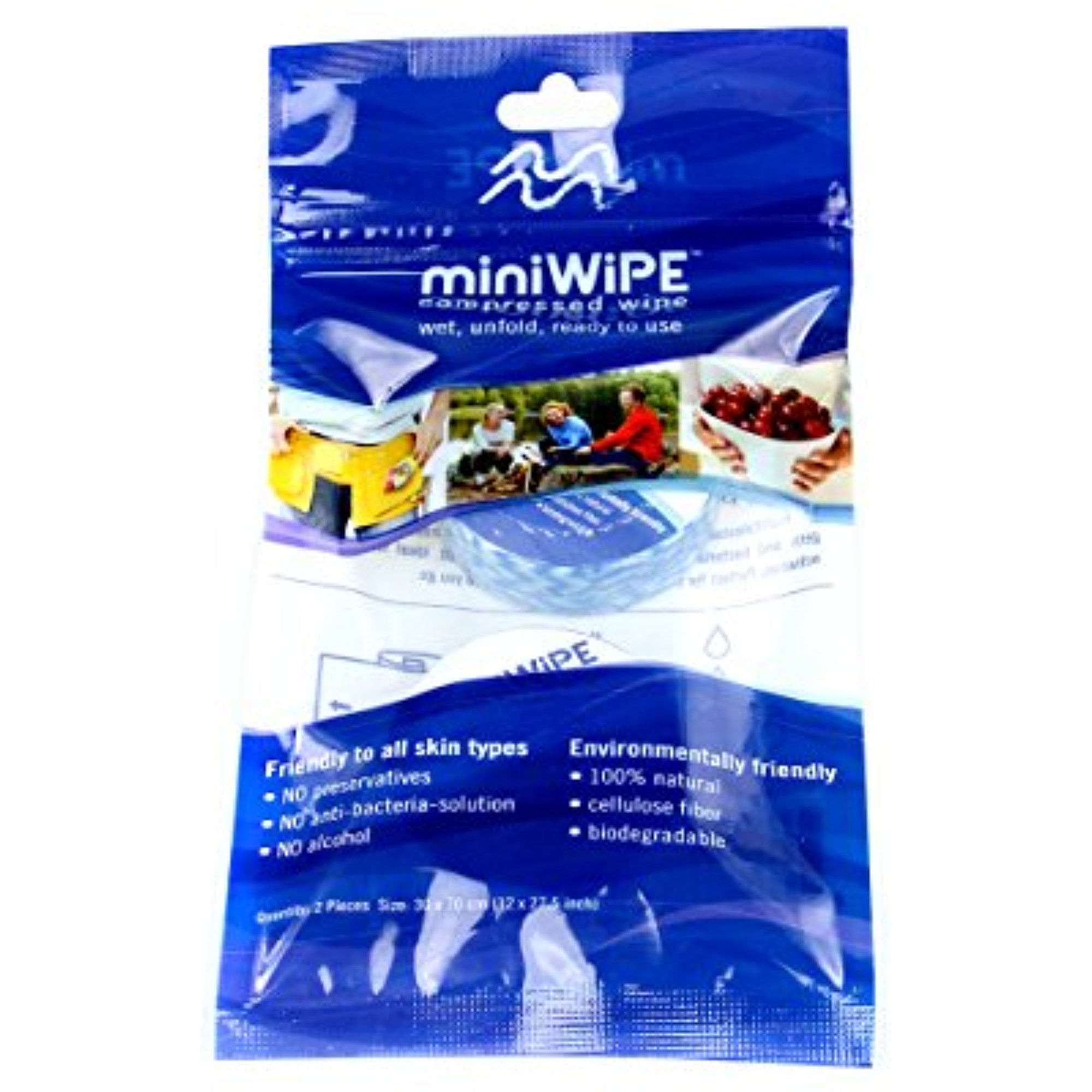 Popup Towels 2pcs Disposable Mini Compressed Cotton Wipe for Camping