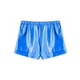 thumbnail image 2 of inlzdz Kids Girls Shiny Sequin Dance Shorts Gymnastics Athletic Tumbling Bottoms Boyshorts Blue 6, 2 of 5