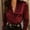Wine Red, variant on Women's Deep V-Neck Long Sleeve Blouse Ruched Trendy Top for Dressy Casual & Business, XL