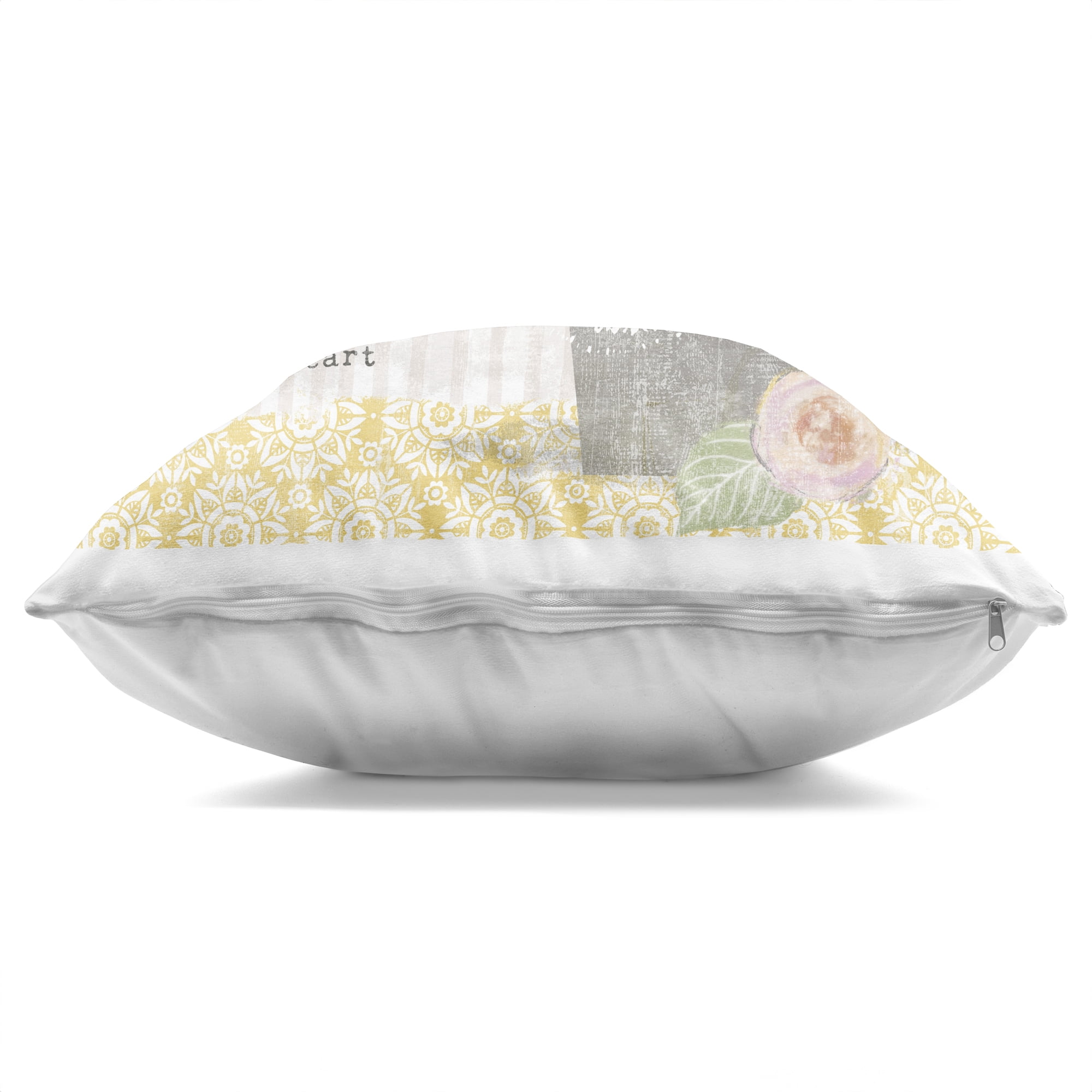Stupell Industries Floral Inspirations Grateful Heart Decorative Printed Throw Pillow, design by Suzanne Nicoll, 18 x 7 x 18