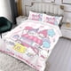 thumbnail image 3 of Sanrio Conjunto de sábanas temático, trío de piezas, cómodo y amigable con la piel, diseño único, regalo de decoración para el hogar para familiares, amigos y fans, 90 cm * 190 cm, 3 of 6