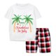thumbnail image 2 of Pijamas familiares a juego de Navidad, conjuntos de Pijamas cortos grises, en julio de 2023, 2 of 3