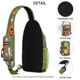 thumbnail image 3 of Sling Backpack,Halloween Skulls Pumpkins and Cauldrons Crossbody Bag with Water Bottle Holder,Waterproof Sling Bag for Men/Women with Chest Phone Holder for Hiking,Travel, 3 of 6