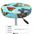 thumbnail image 4 of Xecao's Multicolored Butterflies Print Stool Covers offer stylish, washable protection for PU round bar stools, perfect for home or commercial use., 4 of 7