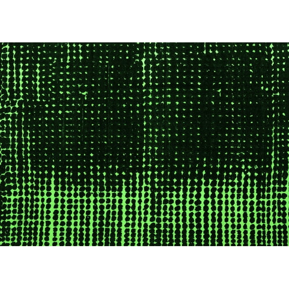 Ahgly Company Indoor Rectangle Abstract Green Modern Area Rugs, 8' x 10'