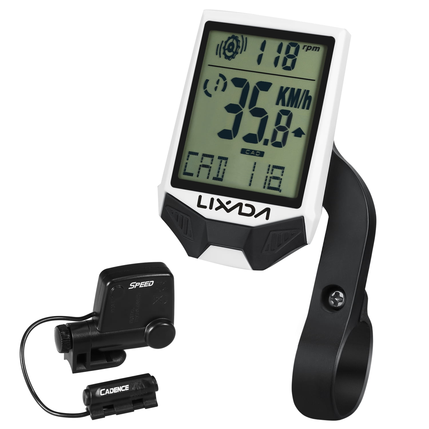Cycling Wireless Computer Bike Computer Cadence Multifunctional Rainproof Cycling Computer with Backlight LCD Walmart