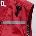 thumbnail image 5 of LEKWK Mens Utility Vest Sleeveless Multi Pocket Fishing Vest Lightweight Mesh Lined Outdoor Work Travel Photography Safari Casual Tops Shirts Red XL, 5 of 6