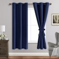 thumbnail image 1 of Jiuzhen Cortinas Opacas Con Alzapaños – Cortinas Con Aislamiento Térmico Que Bloquean La Luz Y Reducen El Ruido Con Ojales Para Dormitorio Y Sala De Estar, Juego De 2 Paneles De 42 X 63 Pulgadas De La, 1 of 1