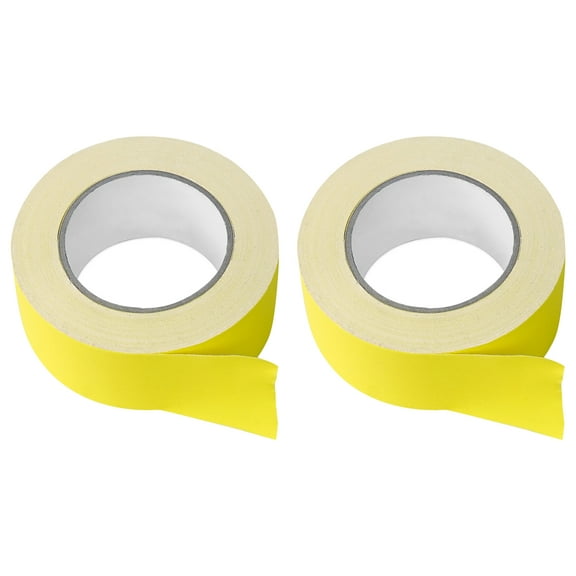 (2) Rolls Rockville Pro Audio/Stage Wire ROCK GAFF Yellow Gaffers Tape 2"x100 Ft