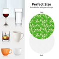 thumbnail image 7 of Bingfone Vintage Green Cucumber Leather Drinks Coasters with Set of 6,Suitable for Home Kitchen,Coffee Cup Coasters Home Gift, 7 of 7