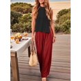 thumbnail image 5 of Women Crochet Tops Sleeveless Knit Sweater Vest Tank Top Black XL, 5 of 6