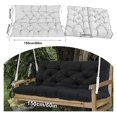 thumbnail image 6 of YLLN  Porch Swing Cushions ,Waterproof Swing Cushions Replacement with Backrest（Black 60"）, 6 of 7