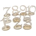 thumbnail image 2 of Wooden 10cm Table Numbers 1-10 Basic Set Wedding Birthday Party French, 2 of 4