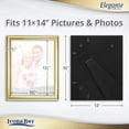 thumbnail image 3 of Icona Bay 11x14 Gold Picture Frame, Glam Style, 1 Pack, Elegante Collection (US Company), 3 of 6