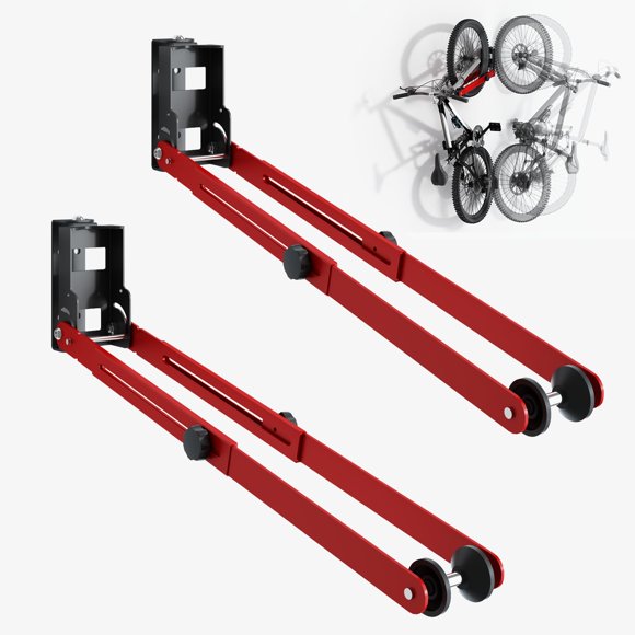 Swivel Bike Rack Wall Mount Bike Hangers for Garage Space-Saving Wall Mounted Bike Rack Storage Solution for Your Home Garage or Bike Park Bike Hanger No Heavy Required Bike Wall Mount(2 Pack)