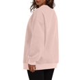 thumbnail image 4 of Tumotour Pullover Sweatshirts For Women Long Sleeve Crew Neck Side Slit Tunics Tops Pockets Oversized Solid Color Lightweight Loose Fit Pullover Sweatshirts, 4 of 8