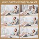 thumbnail image 5 of Juego de 4 piezas de espuma viscoelástica ajustable Wedge Pillow LRGYFA, color gris, 5 of 8