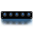 thumbnail image 2 of 5 Gang Marine Ignition Toggle Rocker Switch Panel Waterproof For RV boat Vehicles truck trailer Yacht (), 2 of 9