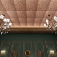 thumbnail image 2 of Pressed Tin Ceiling Tile 3D embossed wall panels for literary book bars PL02 Rustic copper 10Pcs/pack, 2 of 9