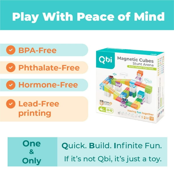 Qbi Magnetic Cubes セット Amazon.com: QBI Magnetic Blocks for Toddlers Ages 3+ | STEM