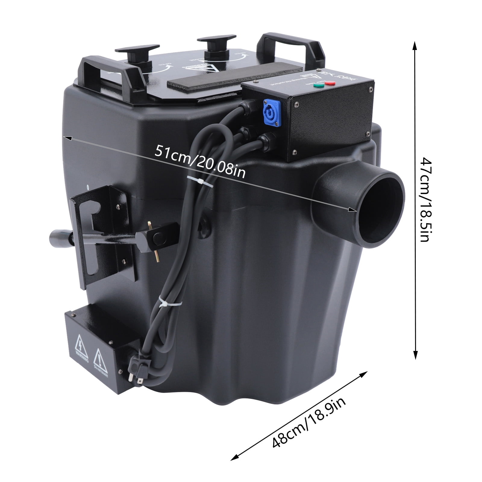 48*48.5*47cm 6000W Dry Ice Fog Machine Low Lying Smoke Machine Effect For Wedding Party Large Stage Performances Parties