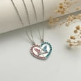 thumbnail image 2 of 1 Pair Friendship Necklace Set Magnetic Butterfly Charm Neckchain Love Heart Pendant Clavicle Chain for Best Friends, 2 of 2