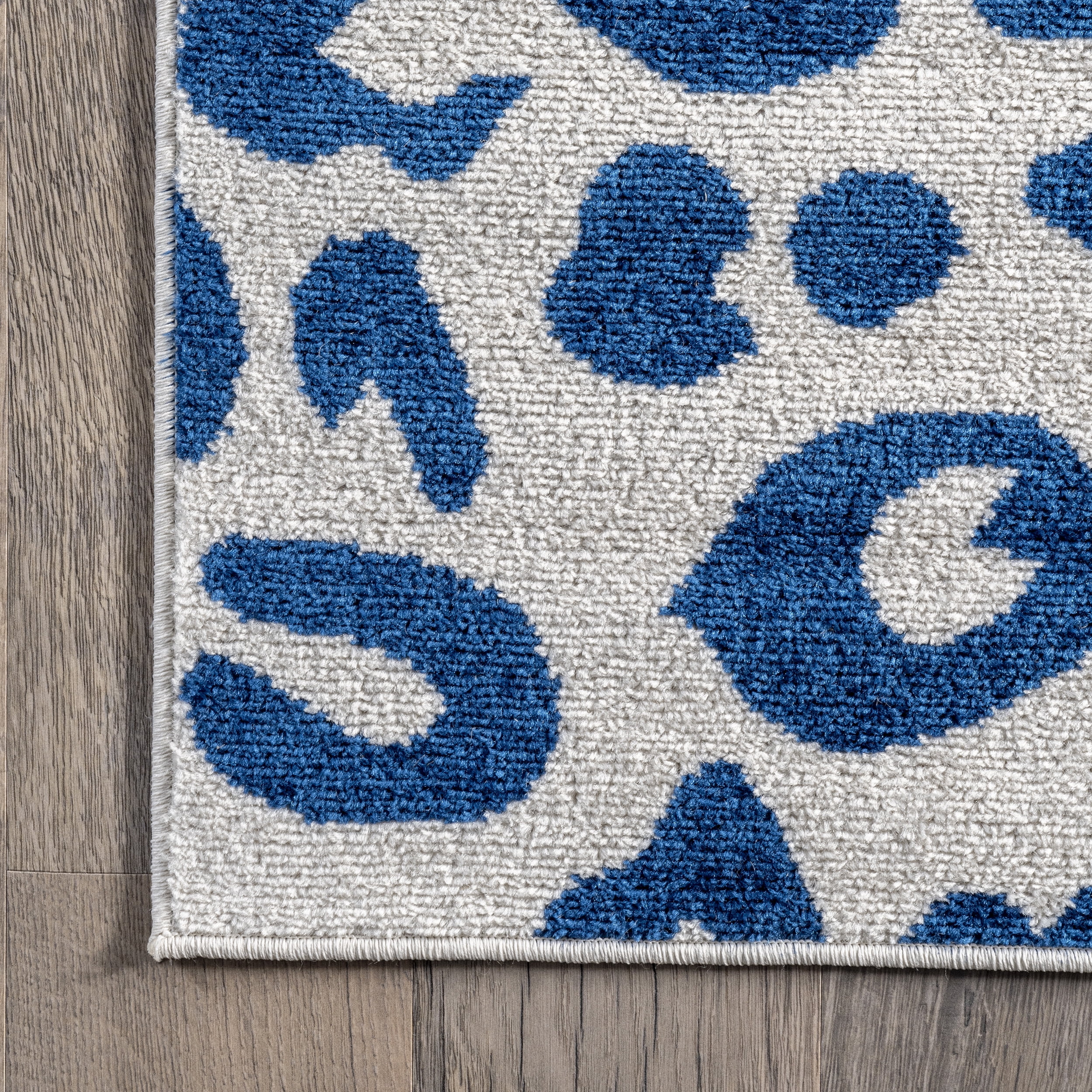 nuLOOM Print Leopard Area Rug, 4' x 6', Blue