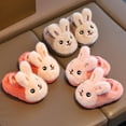thumbnail image 4 of Otqutp Kids Boys Girls Cute Bunny Fuzzy Slippers Non-Slip Furry Soft Bedroom House Slides Fall Winter Warm Indoor Shoes, 4 of 5