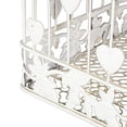 thumbnail image 5 of DecMode Indoor Outdoor Hinged Top White Metal Birdcage with Latch Lock Closure and Hanging Hook, Set of 2, 5 of 10