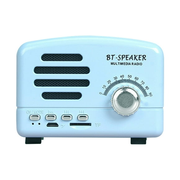 Retro Multifunction Speaker Radio Subwoofer Small Size Speaker(Blue)