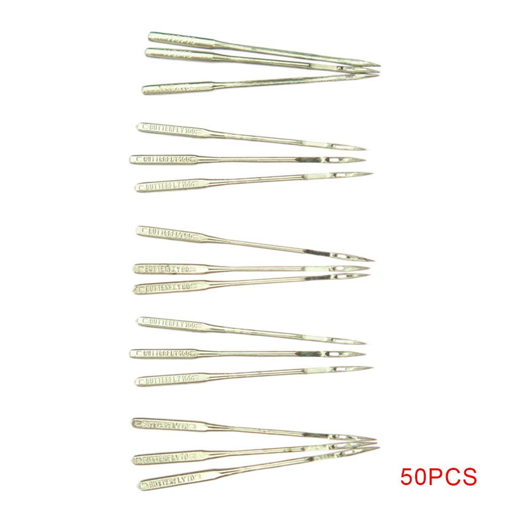 50pcs Home Sewing Machine Needles Universal Household DIY Metal