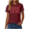 thumbnail image 4 of Ramiter T-Shirts Canadiens pour Femmes T-Shirts pour Femmes Imprimé Feuille d'Érable Point Col Rond Fête du Canada T-Shirts Rouges Vin,P, 4 of 4
