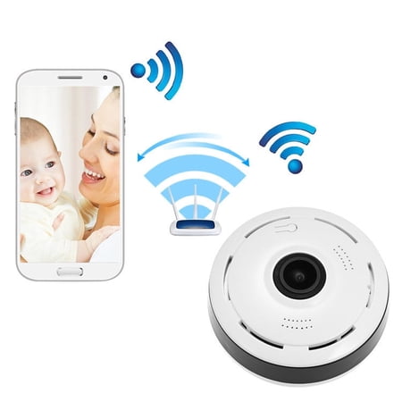 V380pro 3MP Panoramic WiFi Security Camera, 360° Motion Detection, Night Vision, Cloud/TF Storage, Two-Way Audio
