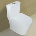 thumbnail image 5 of WinZo WZ5089 Compact One Piece Toilet, Dual Flush Small Modern Bathroom 12" Rough-in with Short Round Bowl White, 5 of 6
