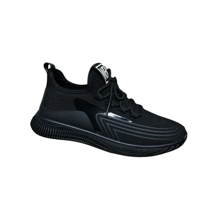 

Zodanni Mens Comfortable Sneakers Walking Round Toe Lightweight Fashion Anti Slip Athletic Shoes Black 9
