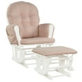 thumbnail image 1 of Gymax Baby Nursery Relax Rocker Rocking Chair Glider & Ottoman Set w/ Cushion Pink, 1 of 10