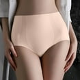 thumbnail image 2 of KHONTS Women's Seamless Thin Underpants Tummy Tuck Hip Lifting Shaping Underwear High Waist Panties Pink L, 2 of 6