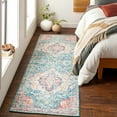 thumbnail image 5 of BoutiqueRugs Sharnbrook Traditional Area Rug - Navy, SkyBlue, Dark Pink - 18" x 18" Sample, 5 of 9