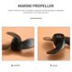 thumbnail image 4 of Propeller F6 for 2.5HP 3.5HP / Mercury 3.3HP 48-815084A02/Evinrude 0766539 309-64107-0, 4 of 5