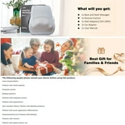 Neck & Back Massager with Heat — 3D Deep-Kneading Shiatsu Pillow, Gray— Gift for Mom & Dad