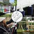 thumbnail image 2 of Flag Pole Rope Line Kit-50FT x 1/4"Diameter Nylon Flag Pole Halyard Rope with 4 Pcs Swivel Snap Clips Hooks Fits Flagpole Up to 25FT, Outdoor Flagpole Camping Pet Tent Hardware Accessories (White), 2 of 5