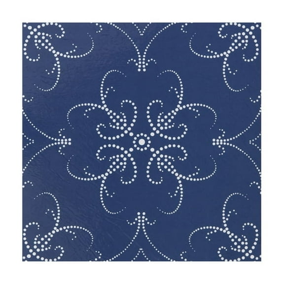 HomeStock Renaissance Rhapsody 12x12 Self Adhesive Vinyl Floor Tile in Navy Pearl - 20 Tiles - 20 sq. ft. Coverage - Peel and Stick DIY Installation - Easy 1.5mm Thickness