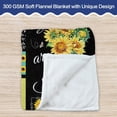 thumbnail image 5 of Kainsy Throw Blanket Sunflower Flannel Fleece Blanket, Comfy Throw Blanket Lightweight Sunflower Blanket for Bed, Soft Fluffy Blanket for Aldults Women Men Valentines Day Gifts(30"x40"), 5 of 7